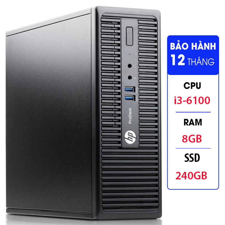 Case HP Prodesk 400G3 Core i3 6100/ RAM 8GB/ SSD 240GB